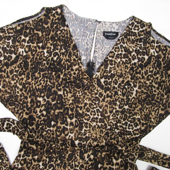 Leopard Big Cat Jumpsuit Stretch Poly Spandex Angel Sleeve - Picture 8 of 11